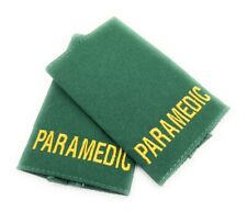 Paramedic epaulettes Green ambulance medic officer epaulette sliders badges R252