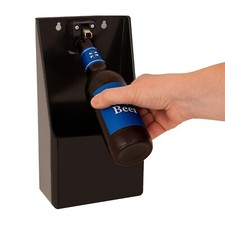 Professional Black Stand Up Bottle Opener&Cork Catcher Wall Mounted Bar  Opener