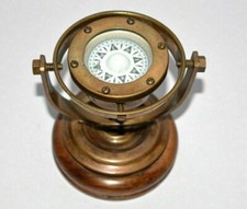 brass nautical gimbal compass