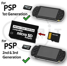 PSP SD card adapter for Sony PSP 1000 2000 3000 Micro SD to Memory Stick Pro Duo