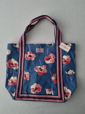 Cath Kidston Tote Bag Poppy Blue Spot Canvas New With tags BNWT 