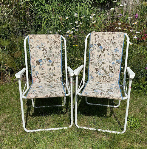 Vintage folding deck chairs - vintage,