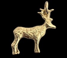 Vintage 9ct Solid Gold Deer / Reindeer Charm
