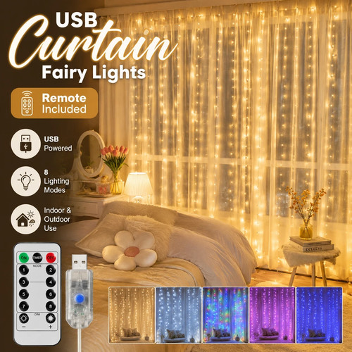 Led curtain fairy string - curtain,
