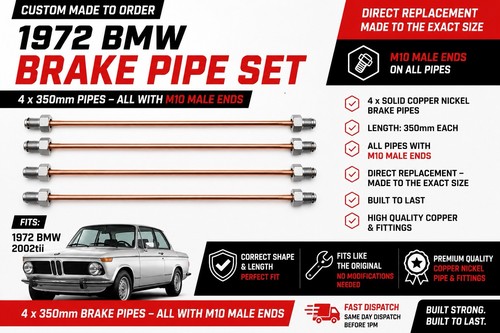 1972 bmw 2002tii brake pipes - 1972,