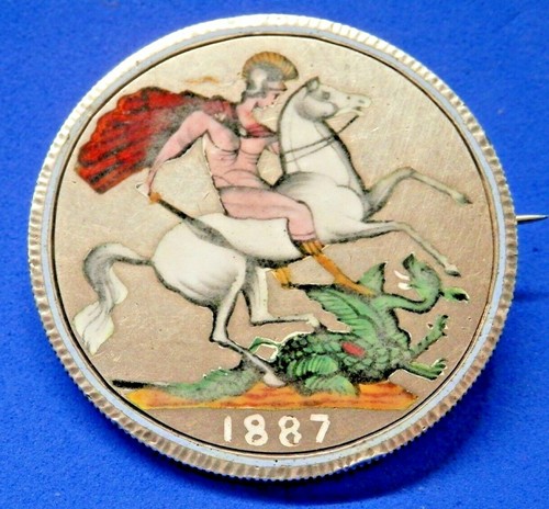 Enamelled coin queen victoria - coin,