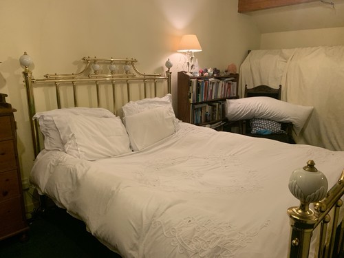 Brass bed frame - bed, queen