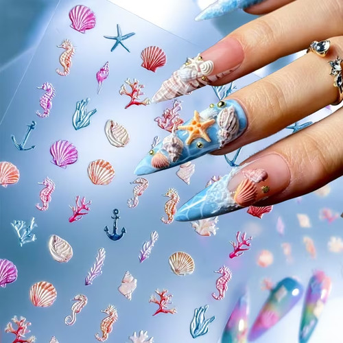 Ocean nail art stickers - 5d,