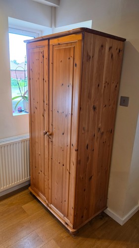 Solid pine two door - pine, double