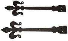 A Pair Of 18" False Door Hinge Fronts in Black Cast Iron (4203)