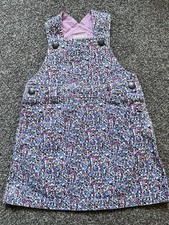 Jojo Maman Bebe Toddler Girls Pink Floral Cotton Pinafore Dress 12-18m