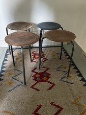 4x MID CENT.DANISH DOT STOOLS