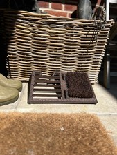 Cast Iron Boot Jack & Scraper Brush Shoe Welly Boot Cleaner Classic Garden Gift