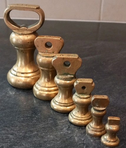 Set brass bell - 6, weights