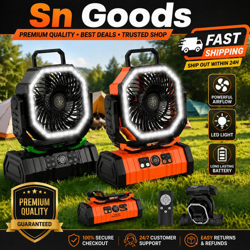 Camping fan 20000mah - camping, portable