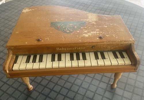 Vintage wooden baby grand - vintage,