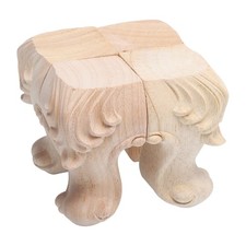  8 pcs Solid Wood Furniture Legs: Decorative Carved Sofa Feet Replacement -