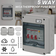 5-Way Consumer Unit Fuse Box with RCD & 2 MCB | Garage Shed Camper Van Caravan |