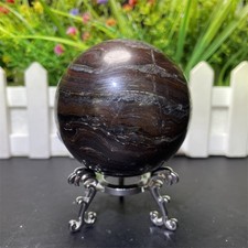 1.1LB 2.5" Natural Iron Tiger Eye Stone Sphere Ball Crystal Quartz Energy Reiki