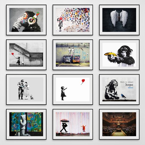 Banksy wall art - wall,