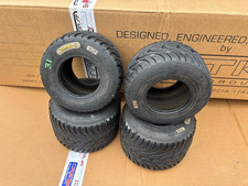 Used Komet K1W 11X6.00-5/10.420-5 Wet Tyres Set Go Kart - X30 Rotax - Ref 31 -
