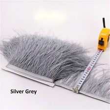1 Meter Ostrich Feather Fringe Trim Fluffy Ostrich Feathers DIY Craft projects