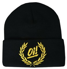 Oi Beanie Hat Embroidered Ska Skinhead Reggae Two Tone Dub Rude Boy 
