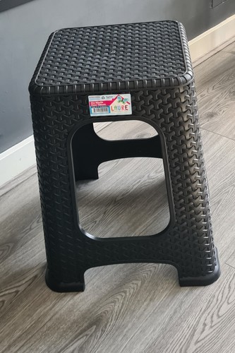 Rattan step stool - rattan, plastic