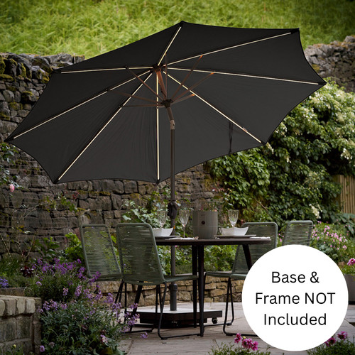 Grey garden parasol - grey,