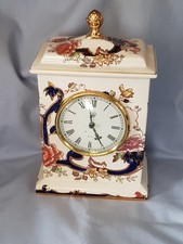STUNNING MASONS IRONSTONE 'MANDALAY' MANTEL CLOCK GOOD WORKING ORDER