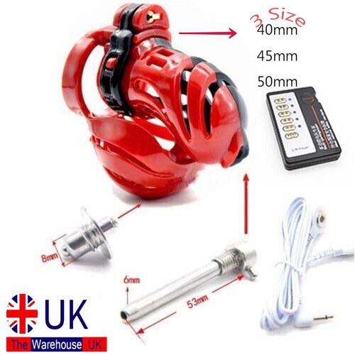 Male stim shock chastity - male, e-stim