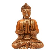 Wooden Buddha Statue Namaskara
