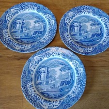 3 Vintage Spode Blue Italian