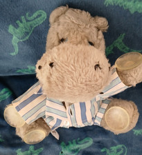 Vintage Tebro Silentnight Silent Night Hippo Window Sucker Soft Toy Plush