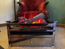 Chesneys Silver Electric Fire basket Opti-myst 18 inch