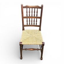 Vintage Rush Seat Wooden