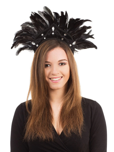 Carnival headdress black - headdress,