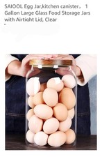 Large 1 Gallon Glass Food