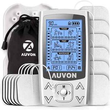 AUVON Dual Channel TENS EMS Machine for Pain Relief, 24 Modes TENS Unit Muscle