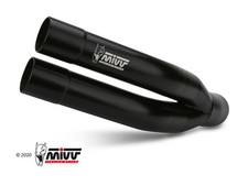EXHAUST TERMINAL STAINLESS STEEL BLACK RACING MIVV DOUBLE GUN SUZUKI GSR 750 2011-2016