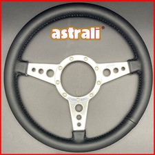 Leather Steering Wheel 14" 355mm Classic Car Quality   Fits Moto Lita Boss