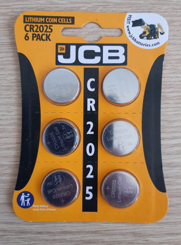 Jcb cr2025 lithium button - 3v,