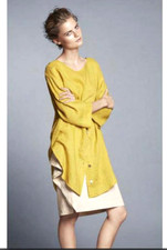 Bitte Kai Rand 100% linen tunic dark yellow, M, OVERSIZED
