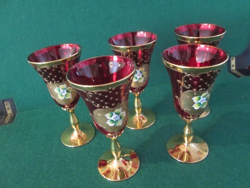 Bohemian red and - gold, large