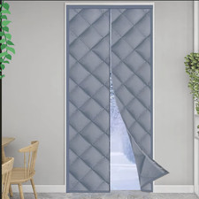 Thermal door curtains magnetic