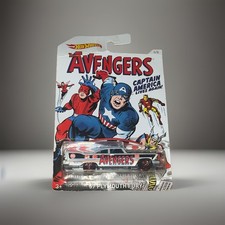 HOT WHEELS - DJK78 - THE AVENGERS - CAPTAIN AMERICA -  57 PLYMOUTH FURY - CARDED