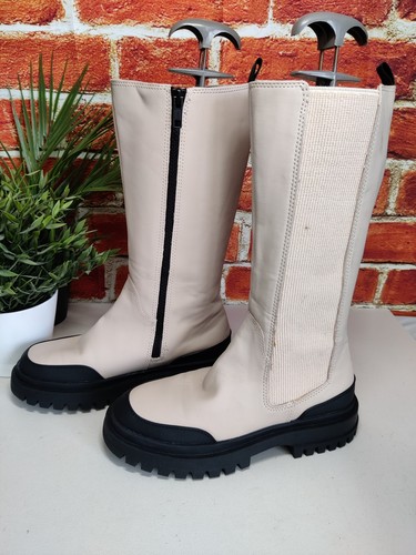 Zara light beige boots eu - light,