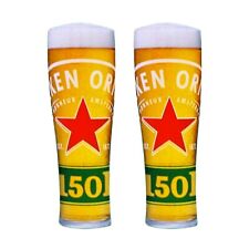 Heineken He150ken Pint Glass x 2 - 150 Years Anniversary Gift Box BRAND NEW