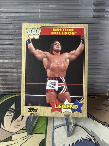 British bulldog wwe topps - british,
