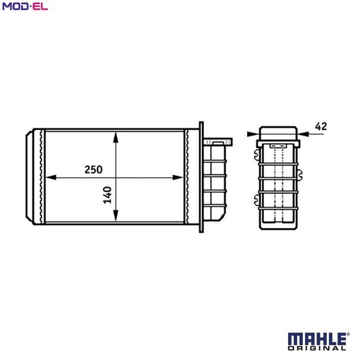 Heat exchanger interior - heat,